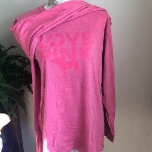 Pink Victoria’s Secret pink longsleeve shirt size large